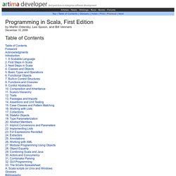 Programming in Scala, First Edition