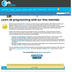 Learn Qt programming with our free tutorials