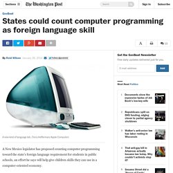 States could count computer programming as foreign language skill - The Washington Post