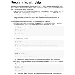 Programming with dplyr