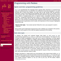 Programming with Palabos — Palabos 0.6 User's Guide