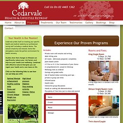 Cedarvale Health Retreat and Lifestyle Retreat NSW