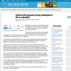 School milk programs being challenged in UK as unhealthy