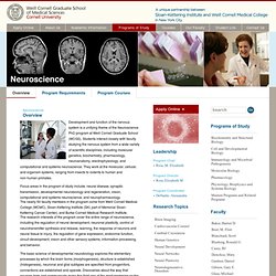 Programs of Study - Weill Cornell Graduate School of Medical Sciences in New York City
