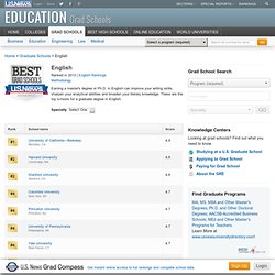 Rankings - English - Graduate Schools - Education - US News and
