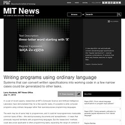 Writing programs using ordinary language