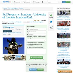 Study Abroad Program Reviews of Study Abroad Italy (SAI): London - University of the Arts London (UAL)