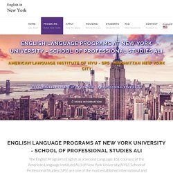 NYU English Programs at New York University American Language Institute