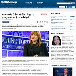 A female CEO at GM: Sign of progress or just a blip?