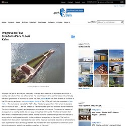 Progress on Four Freedoms Park / Louis Kahn