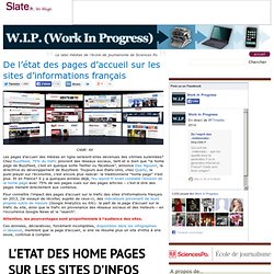De l’état des pages d’accueil sur les sites d’informations français