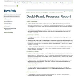 Dodd-Frank Progress Report