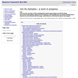 101 Rx Samples - a work in progress - Reactive Framework (Rx) Wiki