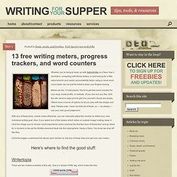 13 free writing meters, progress trackers, and word counters