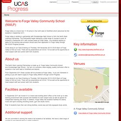 UCAS Progress: Forge Valley Community School (NWLP)