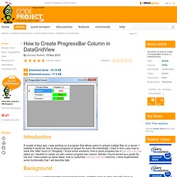 How to Create ProgressBar Column in DataGridView