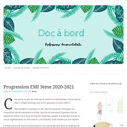 Progression EMI 3ème 2020-2021