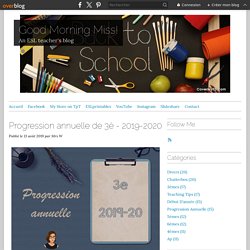 Progression annuelle de 3è - 2019-2020