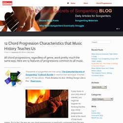 12 Chord Progression Characteristics that Music History Teaches Us