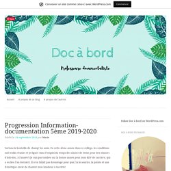 Progression Information-documentation 5ème 2019-2020