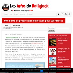 Une barre de progression de lecture pour WordPress