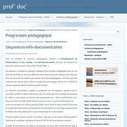 Progression pédagogique - prof' doc'