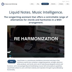 Liquid Notes - Advanced Harmony Analysis, Chord Progression Management and Live Performance