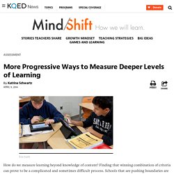 More Progressive Ways to Measure Deeper Levels of Learning
