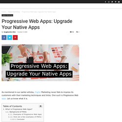 Progressive Web Apps: Upgrade Your Native Apps - Challenging Coder