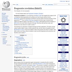 Progressive revelation (Bahá'í)