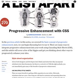 Progressive Enhancement with CSS