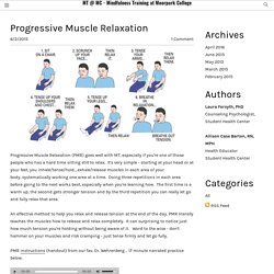 Progressive Muscle Relaxation - MT @ MC - Mindfulness Training at Moorpark College​​