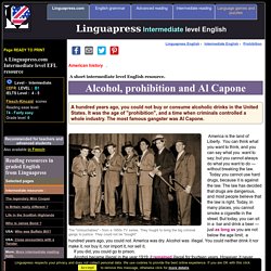 Alcohol, prohibition and Al Capone - simple intermediate English