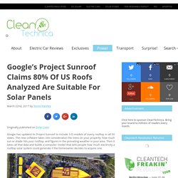 *****Solar energy potential: Google's Project Sunroof Claims 80% Of US Roofs Analyzed Are Suitable For Solar Panels