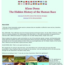 Project Avalon - Klaus Dona: The Hidden History of the Human Race