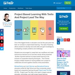 Project Based Learning With Trello And Project Lead The Way