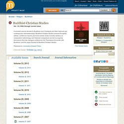 Buddhist-Christian Studies