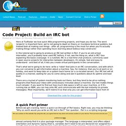 Code Project: Build an IRC bot