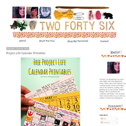 two-forty-six: Project Life Calendar Printables