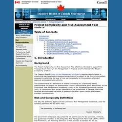 Project Complexity and Risk Assessment Tool