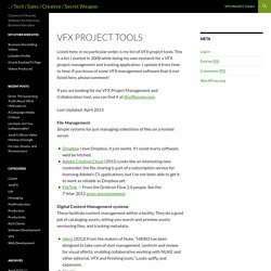 Adventures in Media » VFX Project Tools