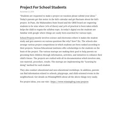 Project For School Students