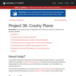Project 36: Crashy Plane - a free Hacking with Swift tutorial
