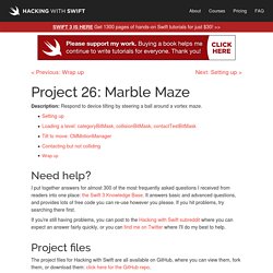 Project 26: Marble Maze - a free Hacking with Swift tutorial
