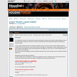 project "Houdini, a great modeler"