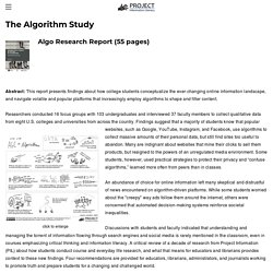Project Information Literacy: The Algorithm Study