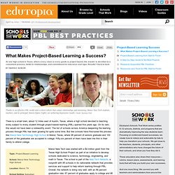 What Makes Project-Based Learning a Success?