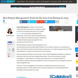 Best Project Management Tools for the Low-Cost Startup in 2013