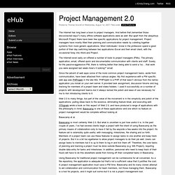 Project Management 2.0 « Emily Chang