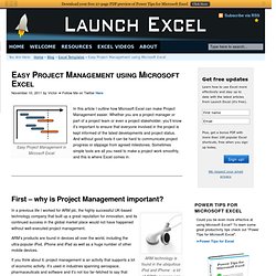 Easy Project Management using Microsoft Excel